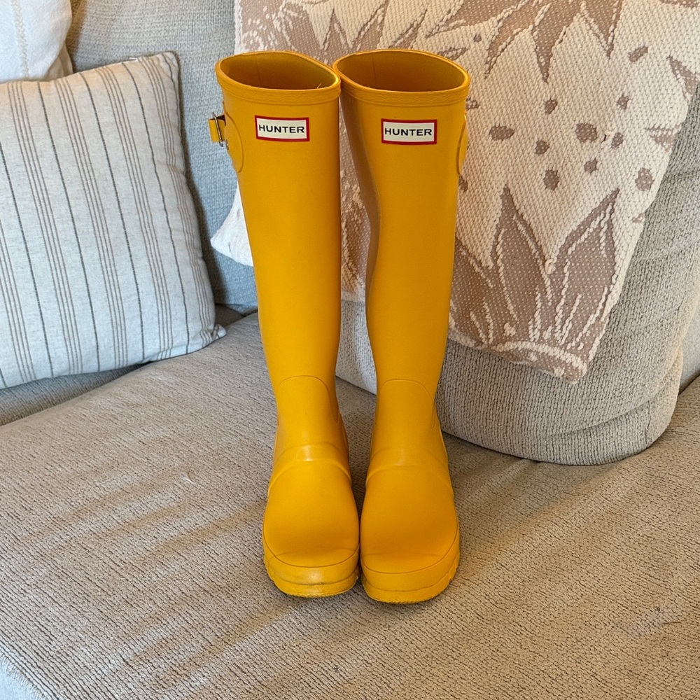 Hunter Mustard Yellow Tall Boots